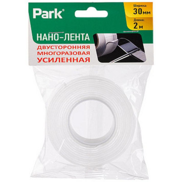 108114 Нано-лента двусторонняя клейкая многоразовая усиленная Park-2