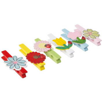 109015 Прищепки декоративные Park 'Цветы' 6 шт-1