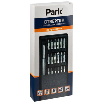 109104 Отвертка с битами для точных работ Park, 26 предметов-4