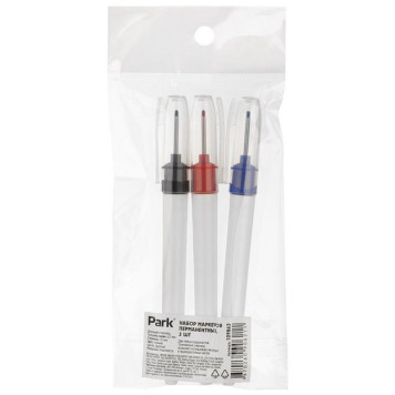 109863 Набор маркеров перманентных с длинным стержнем Park (3шт)-3