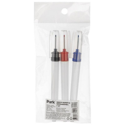 109863 Набор маркеров перманентных с длинным стержнем Park (3шт)-3