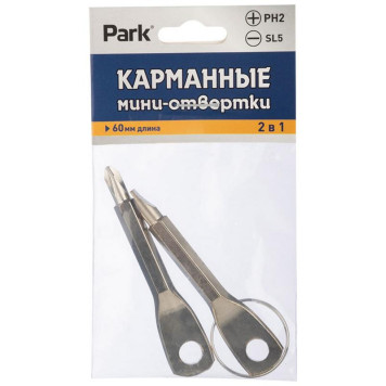 110045 Отвертки-мини 2 в 1 карманные с подвесом Park-2