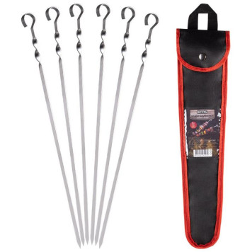 182540 Набор шампуров ECOS (6шт, в чехле)