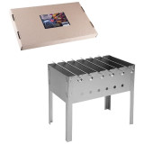 182542 Мангал ECOS сборно-разборный 400х240х350мм, 0.50мм с 6 шампурами