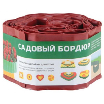 256007 Бордюр для газонов, грядок Park(С) H=10 cm, L=9 m красный
