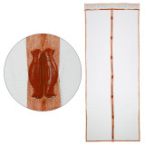 311268 Сетка антимоскитная ' Капутомоскито' с утяжелителями на магнитах ' Птички' коричневый