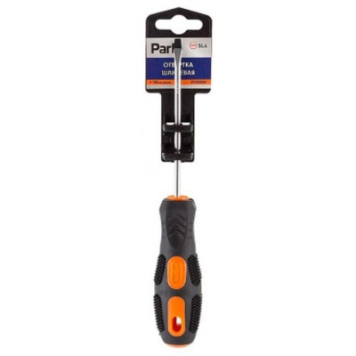 356005 Отвертка шлицевая SL4 x100мм, двухкомпонентная рукоятка OTV005DK