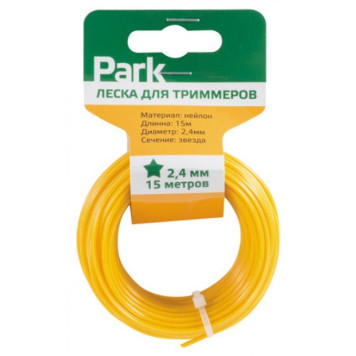 990591 Леска для триммеров Park 2,4мм, 15м, звезда