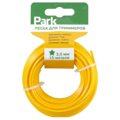 990592 Леска для триммеров Park 3,0мм, 15м, звезда