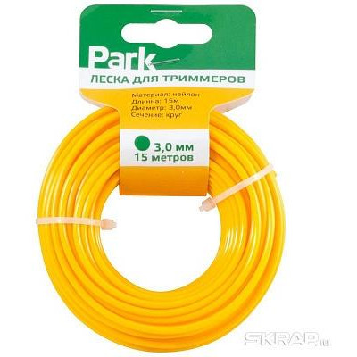 990597 Леска для триммеров Park 3,0мм, 15м, круг