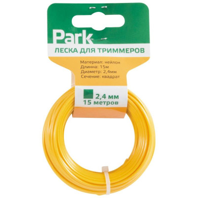 990599 Леска для триммеров Park 2,4мм, 15м, квадрат