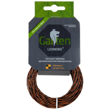 990639 Леска для триммеров двухкомпонентная перекрученная ' Шахматы' Park 1.6мм, 15м, квадрат-3