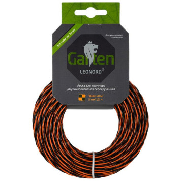 990641 Леска для триммеров двухкомпонентная перекрученная ' Шахматы' Park 3.0мм, 15м, квадрат-3