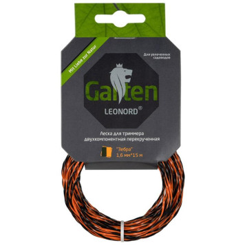 990645 Леска для триммеров двухкомпонентная перекрученная ' Зебра' Park 1.6мм, 15м, квадрат-3