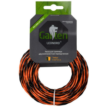 990647 Леска для триммеров двухкомпонентная перекрученная ' Зебра' Park 3.0мм, 15м, квадрат-3