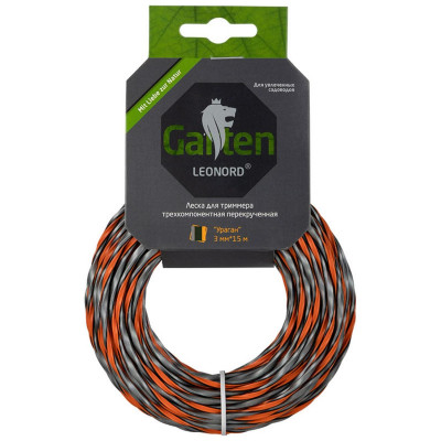 990650 Леска для триммеров трехкомпонентная перекрученная ' Ураган' Park 3.0мм, 15м, квадрат-3