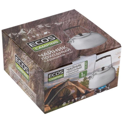 991006 Чайник походный с крышкой CK-071 алюминий (1л)-1