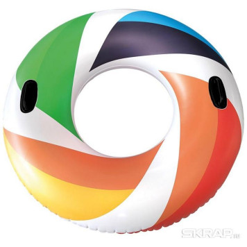 993151 Круг для плавания с ручками 'Цветное колесо' 118см SC-51