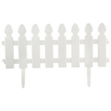 999136 Забор ' Штакетник' декоративный L=2м, H=21см (4шт по 50см и 8 ножек) белый