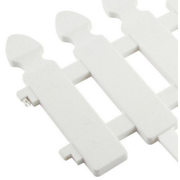 999136 Забор ' Штакетник' декоративный L=2м, H=21см (4шт по 50см и 8 ножек) белый-2