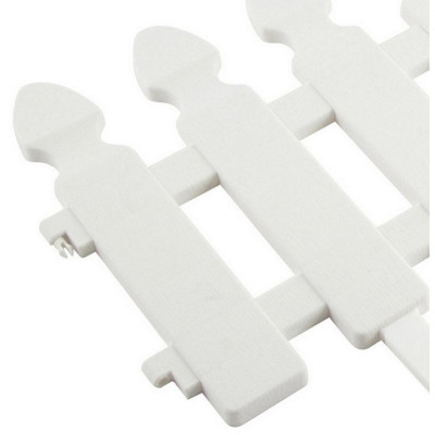 999136 Забор ' Штакетник' декоративный L=2м, H=21см (4шт по 50см и 8 ножек) белый-2