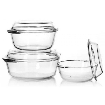 159021 Набор посуды для СВЧ 3 предм (1л+1.5л+2л)-2