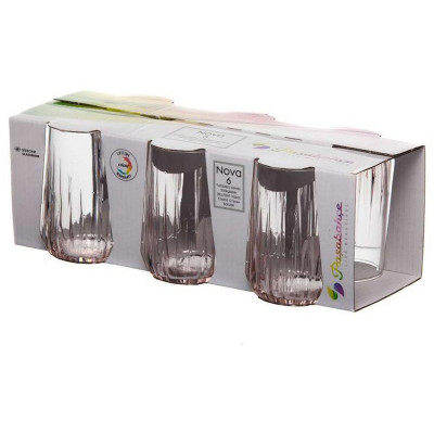 420522P Набор стаканов NOVA 6шт 135мл розовый-1