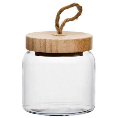 43573SLB Банка ВУДИ 575мл с деревянной крышкой