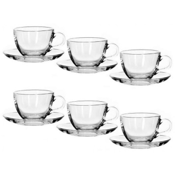 97948B Чашка с блюдцем БЕЙЗИК 6 персон 215мл-2