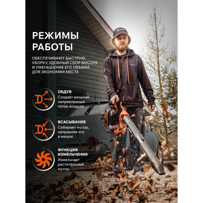 Воздуходувка-пылесос бензиновая PATRIOT BG 225 (755100126)-5