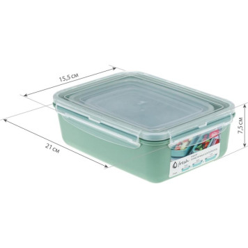 М1426 Набор емкостей д/продуктов 'Фреш' 3шт (0.4/0.8/1.4л) фисташковый-1