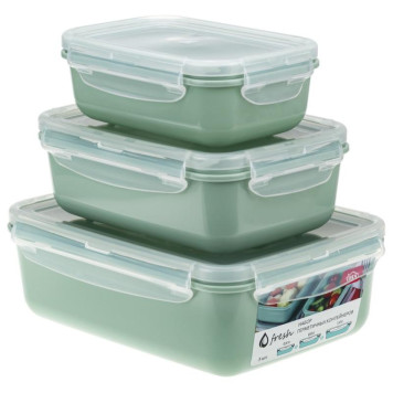 М1426 Набор емкостей д/продуктов 'Фреш' 3шт (0.4/0.8/1.4л) фисташковый-2