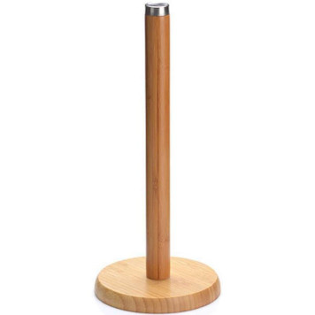 204-50027 Держатель д/бумажных полотенец 140х140х320мм бамбук-1