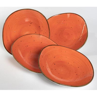 206-55014 Тарелка глубокая 750мл 'Хорека' коралл-3