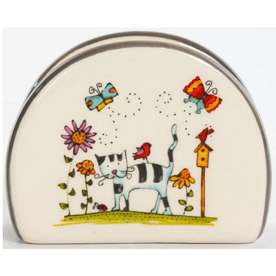 207-07001 Салфетница 'Полосатый кот' 100мм