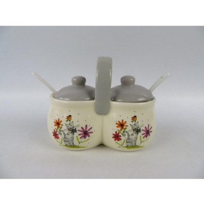 208-07016 Набор для специй с ложками 'Серый кот' 250мл