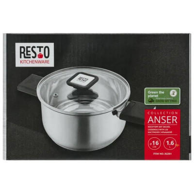 92201 Кастрюля с крышкой RESTO (1.6л) ANSER-9