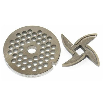 Комплект нож и решетка для мясорубки РОТОР-1