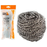 001741 Набор губок металлический SM-02/3 спираль, вес 20гр, пакет 3шт