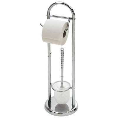 002670 Стойка напольная с держателем для туалетной бумаги и ершиком BO813 'Рыжий кот'