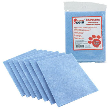 003568 Салфетка вискозная универсальная 'Рыжий кот' 7шт (30х38см)-1