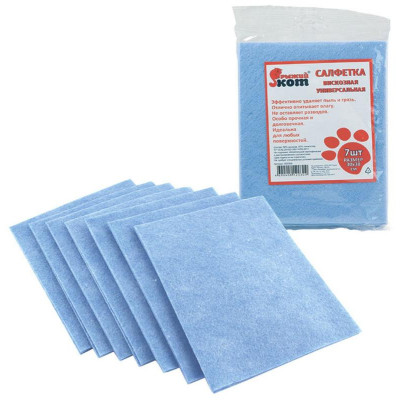 003568 Салфетка вискозная универсальная 'Рыжий кот' 7шт (30х38см)-1