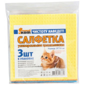 003882 Салфетка целлюлозная универсальная 'Рыжий кот' 3шт (15х15см) 003882 Салфетка целлюлозная универсальная 'Рыжий кот' 3шт (15х15см)