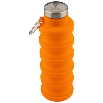004748 Бутылка складная силиконовая с карабином LEONORD LEO-01-3
