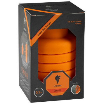 004748 Бутылка складная силиконовая с карабином LEONORD LEO-01-4