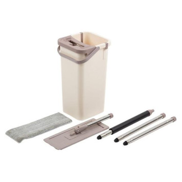 004836 Швабра для пола 'MIRACLE' с насадкой из микрофибры и ведром с механизмом отжима'Рыжий кот'-1