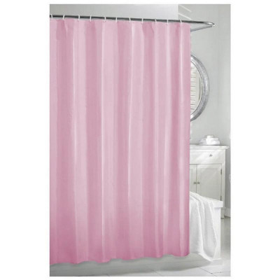 005806 Штора для ванной 180х180см розовая-1