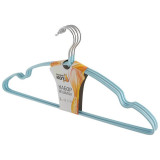 006834 Набор вешалок с ПВХ покрытием 5шт бирюзовый