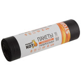 006977 Пакеты универсальные особо прочные' Рыжий кот' , 160л (10шт/рул) черные