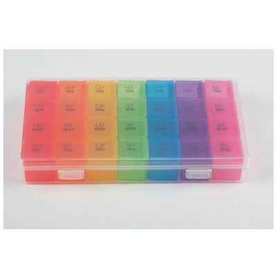 007752 Таблетница 28 секций на 7 дней-1